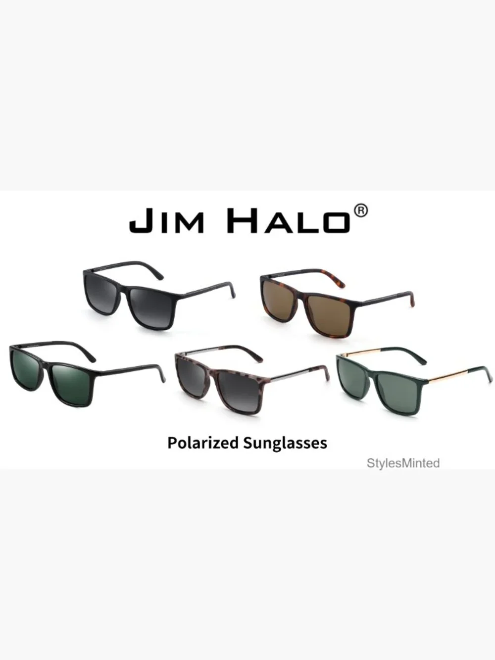 Retro Square Polarized Driving Sunglasses UV Protection Classic Men